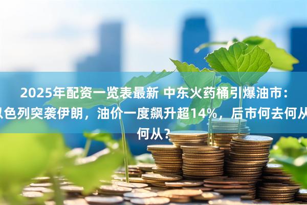 2025年配资一览表最新 中东火药桶引爆油市：以色列突袭伊朗，油价一度飙升超14%，后市何去何从？